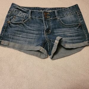 Red Camel Blue Jean Shorts with Rolled Cuffs
